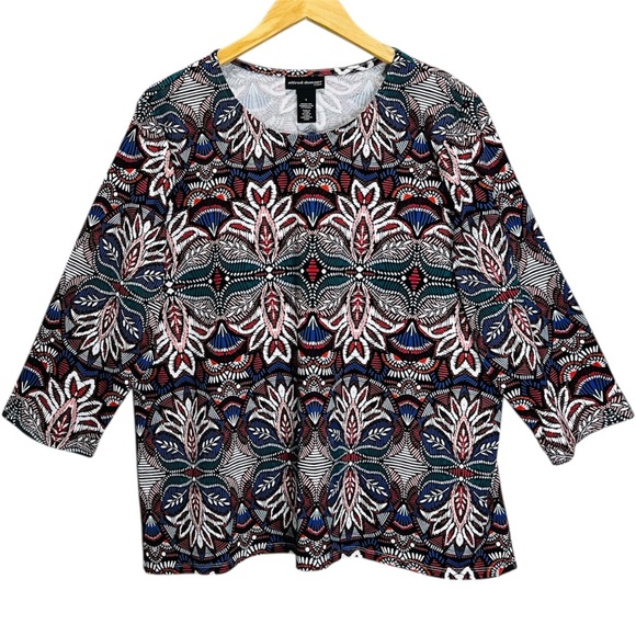 Alfred Dunner Tops - Alfred Dunner Women’s Top Size Large Crew Neck 3/4 Sleeves